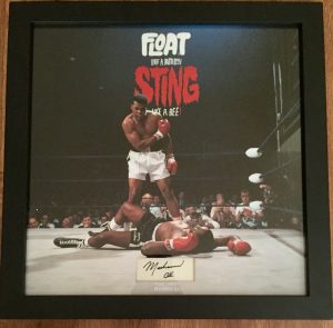 Muhammad Ali vs Sonny Liston II with a 1986 vintage autograph.